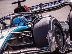 epa11503382 Mercedes driver George Russell of Britain wins the Formula One Belgian Grand Prix at the Circuit de Spa-Francorchamps racetrack in Stavelot, Belgium, 28 July 2024. EPA/OLIVIER MATTHYS