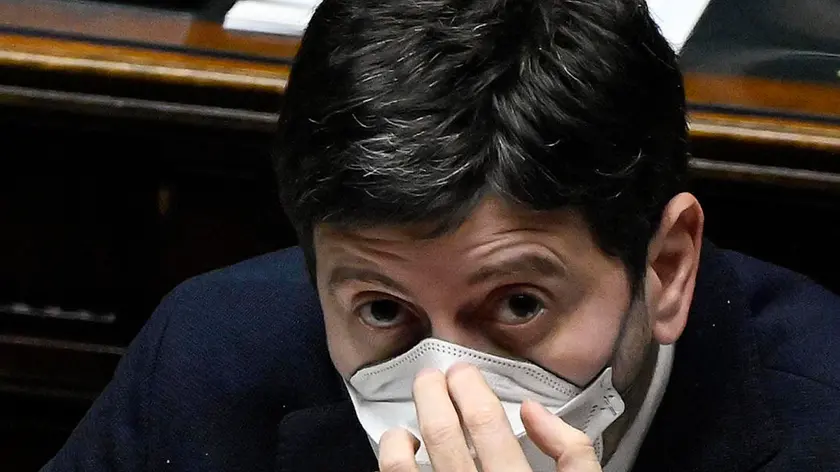 Minister of Health Roberto Speranza at the lower Chamber of Deputies for a confidence vote on the new government, Rome, Italy, 18 February 2021. ANSA/RICCARDO ANTIMIANI