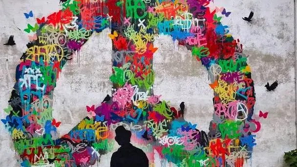 La foto del nuovo murale di Random