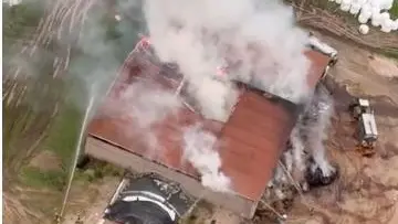 L'incendio del fieno dell'azienda di Gazzo