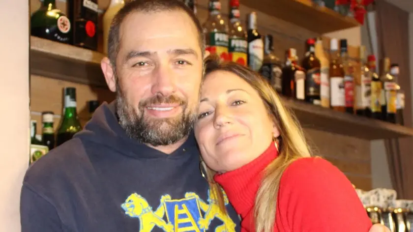Matteo Danesi con la moglie Leonora detta "Leo"