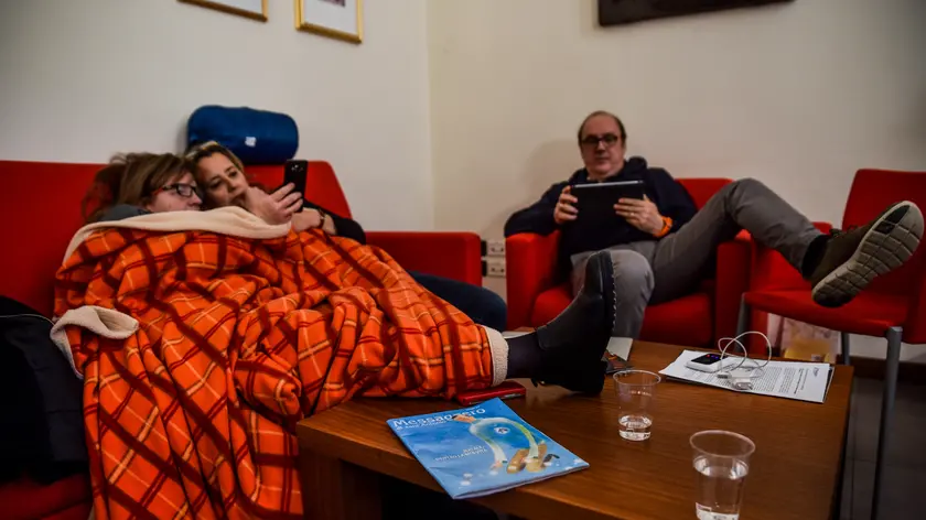 I giornalisti occupano la redazione (foto Bianchi)