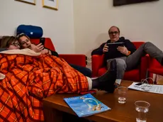 I giornalisti occupano la redazione (foto Bianchi)