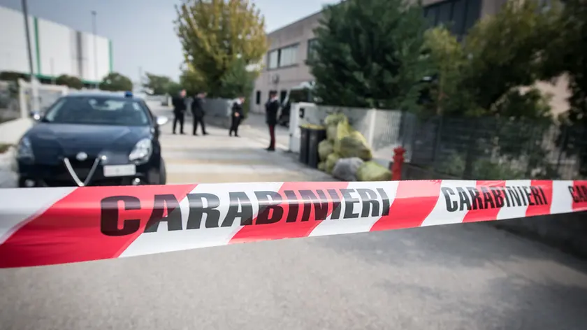 Bagnoli di Sopra (PD) 23 settembre 2017 Sparatoria in via Ottava Strada. Nella foto: il luogo recintao dalla forze dell'ordine.