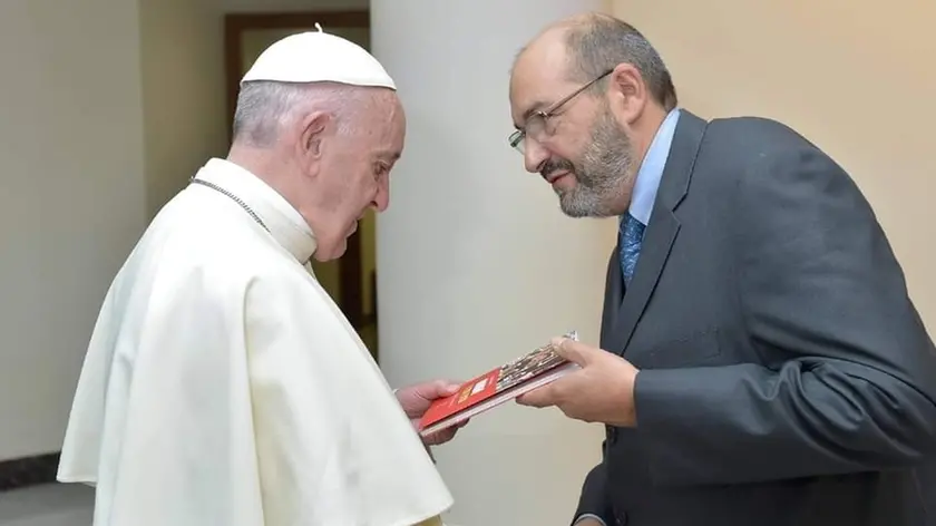 Giorgio Ghirello con Papa Francesco