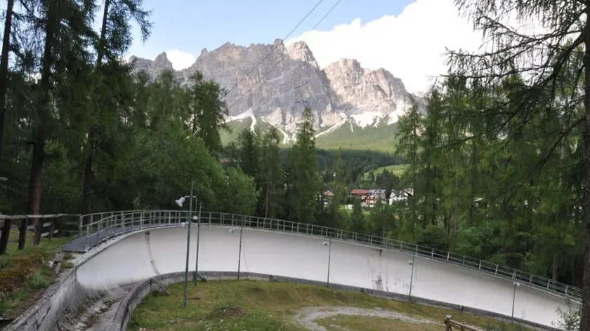 La pista per il bob 'Eugenio Monti' a Cortina, 01 agosto 2023. ANSA