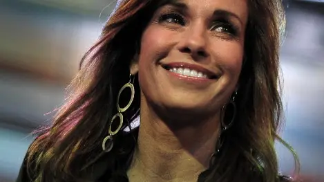 20100113 - ROMA - ACE - TV: TG5 FESTEGGIA 18 ANNI SUL WEB - Cristina Parodi, oggi 13 gennaio 2010 negli studi Mediaset di Roma, in occasione della puntata speciale per i 18 anni del Tg5. ANSA/GUIDO MONTANI /gid