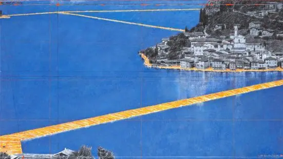 La passerella sul lago d'Iseo