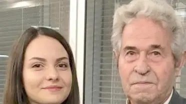 Sigfrido Piran, 95 anni, con la nipote Elisa, promessa dell’azienda