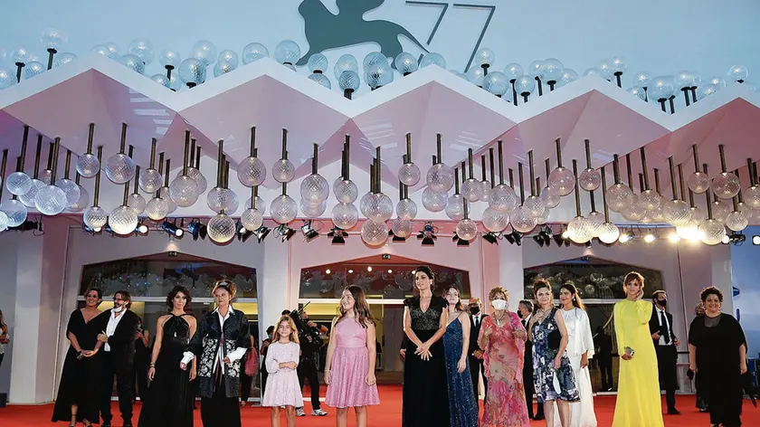 Italian filmmaker Emma Dante arrives with all cast for the premiere of 'Le sorelle Macaluso' during the 77th annual Venice International Film Festival, in Venice, Italy, 09 September 2020. The movie is presented in Official Competition 'Venezia77' at the festival running from 02 September to 12 September. ANSA/ETTORE FERRARI