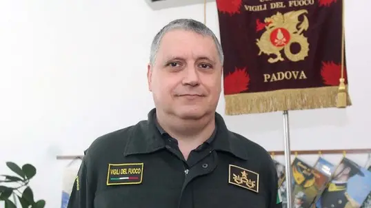 FERRO -AGENZIA BIANCHI-PADOVA - NUOVON COMANDANTE VIGILI DEL FUOCO, CRISTIANO CUSIN