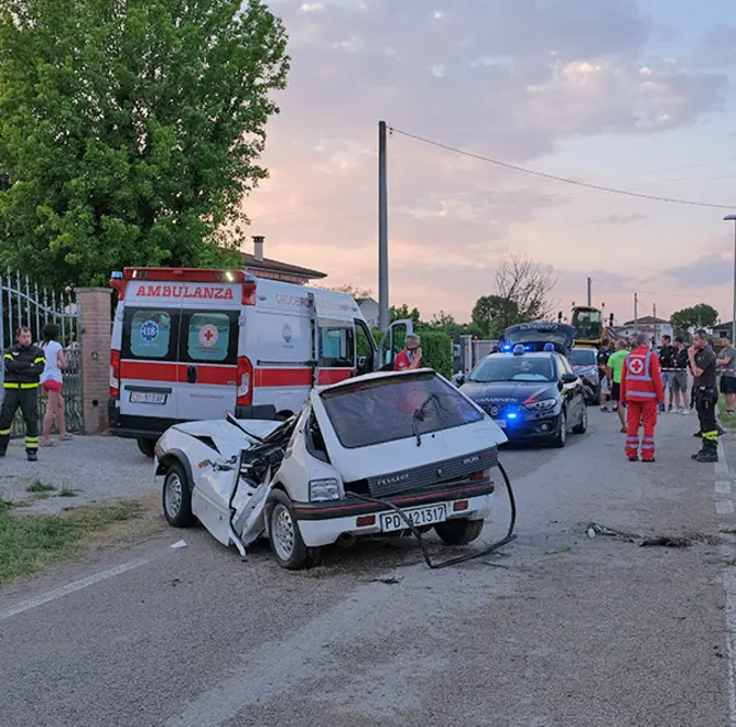 COLUCCI-FOTOPIRAN-SACCOLONGO-INCIDENTE STRADALE MORTALE VIA SAN MARTINO