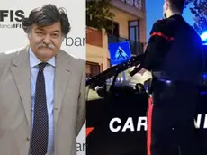 A sinistra Egon von Furstenberg e un posto di blocco dei carabinieri sul Terraglio