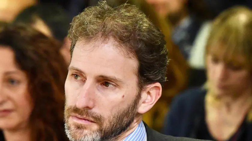 Davide Casaleggio al panel di chiusura del Villaggio Rousseau di Pescara, 21 gennaio 2018. ANSA/CLAUDIO LATTANZIO