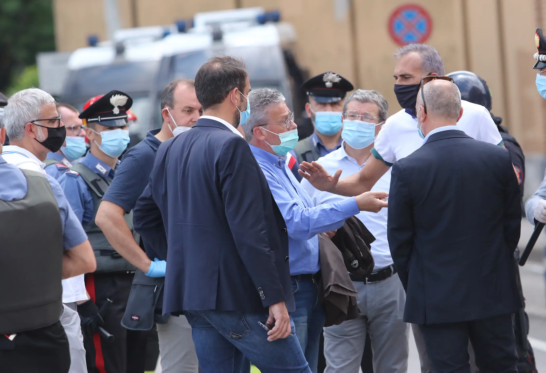 FILIPPI . AG.FOTOFILM .TREVISO . PROTESTA PROFUGHI CASERMA SERENA, RAGGIUNO ACCORDO