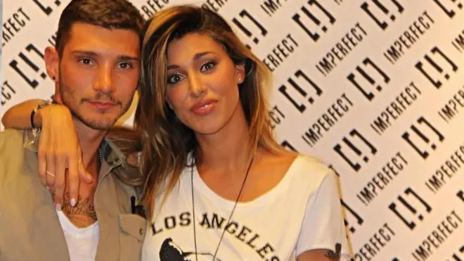 Belen Rodriguez, with her boyfriend, dancer Stefano De Martino, at Fred Mello stand, Pitti Immagine Uomo, Florence, 19 June 2013. ANSA/ MAURIZIO DEGL'INNOCENTI