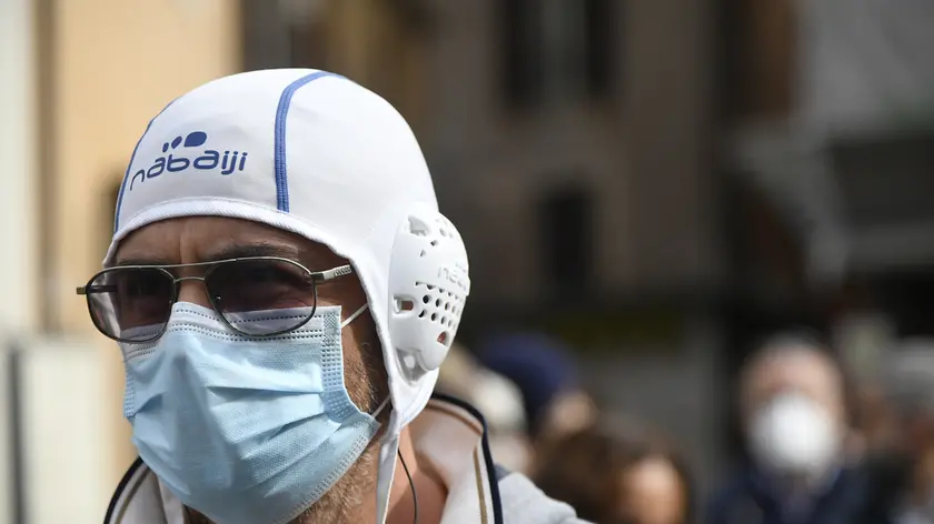 27/10/2020 Roma, protesta degli imprenditori e dei lavoratori addetti ai servizi sportivi, palestre, piscine, centri sportivi