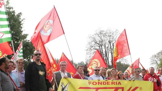MONESTIER - PROTESTA LAVORATORI FONDERIE ZEN MONESTIER - PROTESTA LAVORATORI FONDERIE ZEN