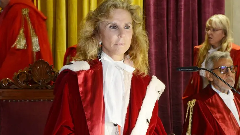 Interpress/M.Tagliapietra Venezia 27.01.2018.- Inaugurazione Anno Giudiziario Corte d'Appello. Palazzo Grimani. Ines Maria Luisa Marini (Pres. Corte d'Appello di Venezia).