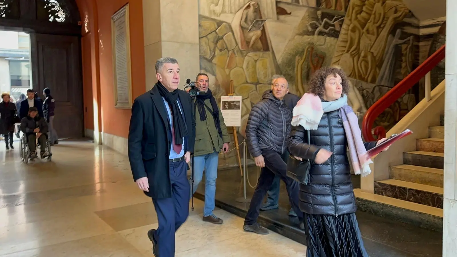 L'arrivo di Gino Cecchettin al Bo