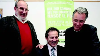 Mauro Bortoli, Claudio Sinigaglia e Piero Ruzzante: neoconsiglieri regionali del Pd eletti a Padova. I primi due sono assessori comunali