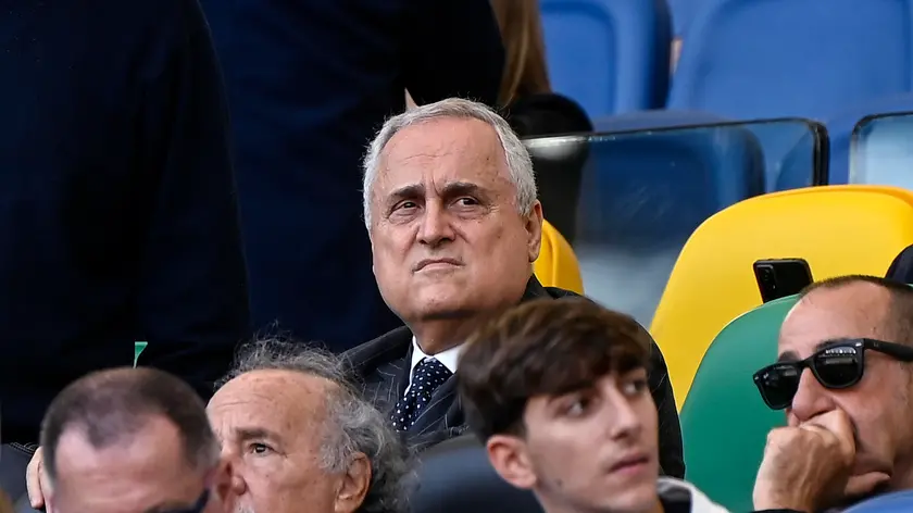 President of Lazio, Claudio Lotito, on the stands during the Serie A soccer match between SS Lazio and Genoa CFC at the Olimpico stadium in Rome, Italy, 27 October 2024. ANSA/RICCARDO ANTIMIANI