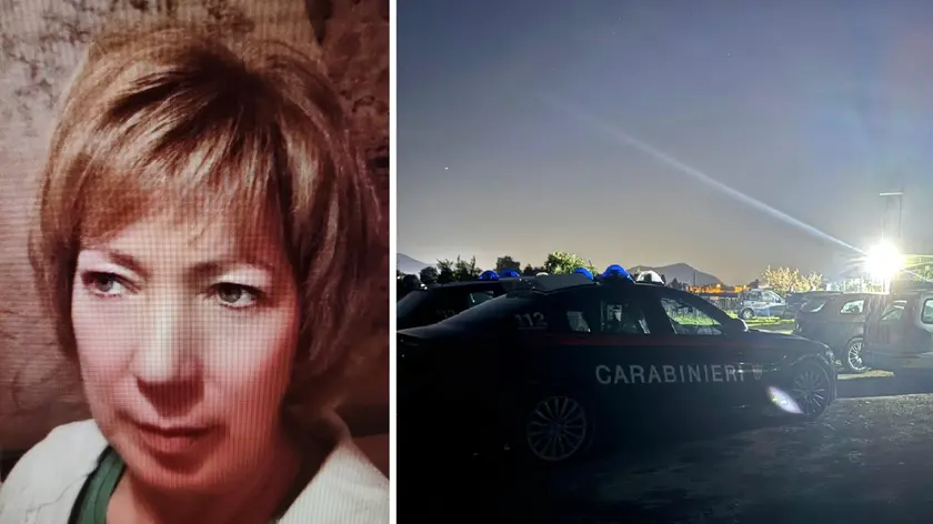 Rossella Zanin e i carabinieri sul luogo della tragedia a Este