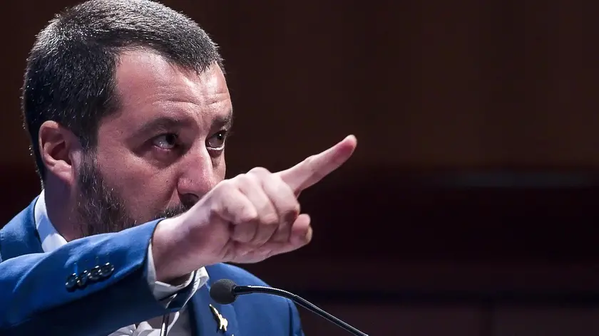 Il ministro dell'Interno e vicepremier Matteo Salvini durante la seconda Assemblea Generale ALIS (Associazione Logistica Intermodalità Sostenibile) , presso l'Auditorium Parco della Musica, Roma, 20 novembre 2018. ANSA/ANGELO CARCONI