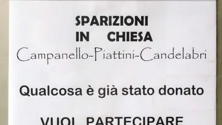 MALAGOLI - CARTELLO ARGENTERIA CHIESA SAN GREGORIO BARBARIGO