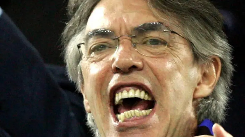 Massimo Moratti in una foto d'archivio. ANSA/MATTEO BAZZI