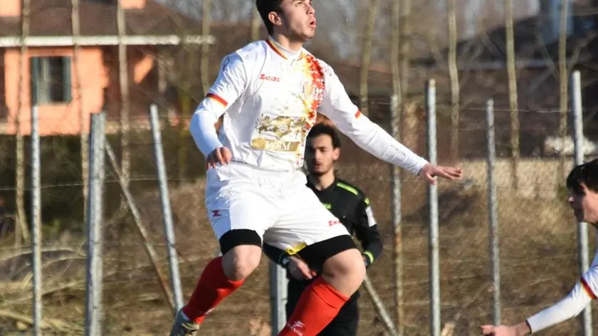 Simone Matterazzo durante una partita di calcio