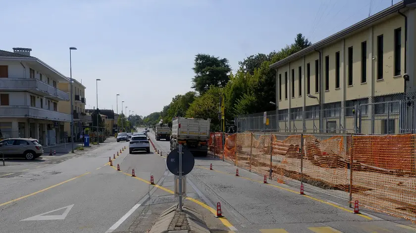 Il cantiere a Ponte di Brenta (foto Bianchi)