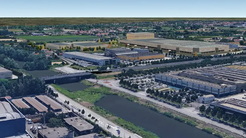 Una simulazione virtuale del nuovo hub logistico di Alì