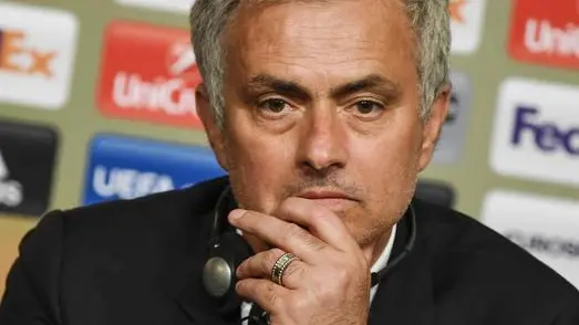 epa06038788 (FILE) - Manchester United manage Jose Mourinho speaks at the post-match press conference after the team won the UEFA Europa League final between Ajax Amsterdam and Manchester United at Friends Arena in Stockholm, Sweden, 24 May 2017 (reissued on 20 June 2017). Mourinho has been accused of tax fraud by Spanish prosecutors investigating his time as Real Madrid's head coach. EPA/Pontus Lundahl SWEDEN OUT