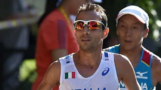 Ruggero Pertile in gara a Pechino