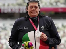 Assunta Legnante ha vinto l'argento nel lancio del peso categoria f12, portando a 60 il bottino di medaglie dell'Italia alle Paralimpiadi di Tokyo 2020, 3 settembre 2021. ANSA/Luca Pagliaricci / Bizzi Team / EDITORIAL USE ONLY NO SALES