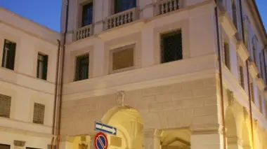 IL RESTAURO La facciata della parte dell’antico palazzo di Montagnana progettata nel ’500 da Michele Sanmicheli