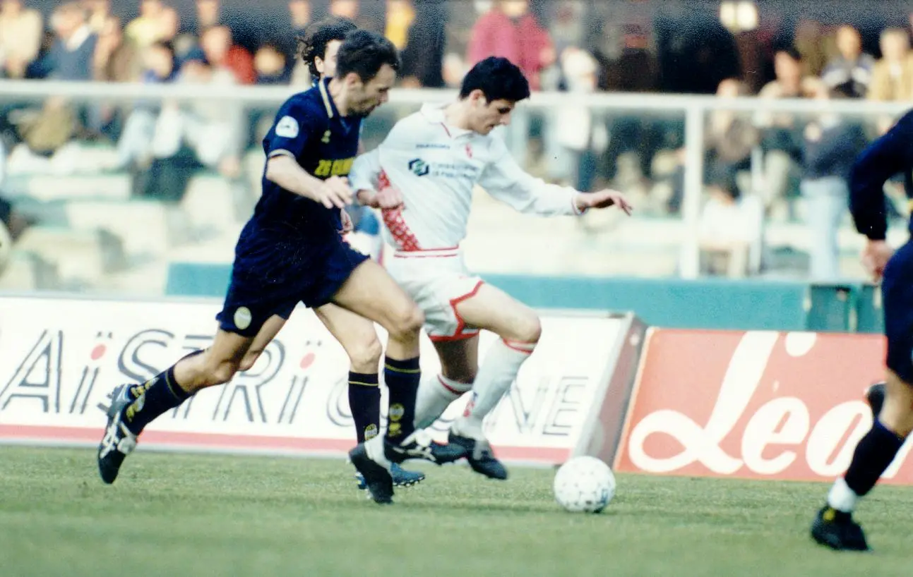 Vincenzo Iaquinta in un'azione con la maglia del Padova