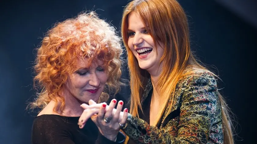 16 Dec 2013, Rome, Italy --- Rome, Italy. 16th December 2013 -- Italian singer Chiara Galiazzo (R) performs live on stage at Auditorium Parco della Musica in Rome. -- Italian singer Chiara Galiazzo, better known as simply Chiara, performed live on stage at the Auditorium Parco della Musica in Rome. --- Image by © Roberto Panucci/Demotix/Corbis