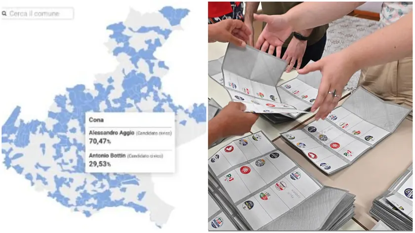 La mappa interattiva con i risultati delle elezioni comunali in Veneto