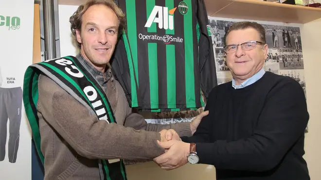 BARON.ZIRONELLI NUOVO ALLENATORE CALCIO ABANO.zironelli con il pres.gildo rizzato