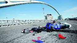 La moto incidentata