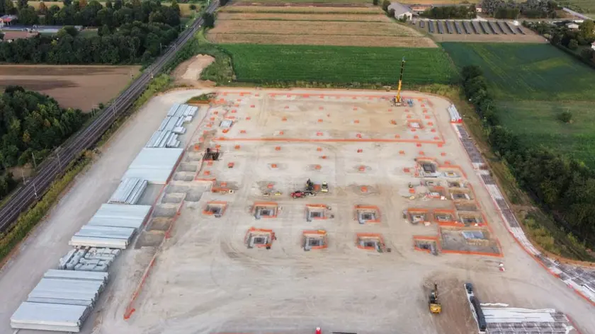 La foto realizzate con un drone illustrano lo stato dei lavori