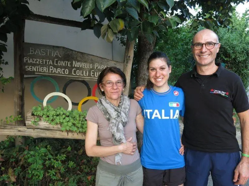 Sofia Beggin con i genitori a Bastia di Rovolon
