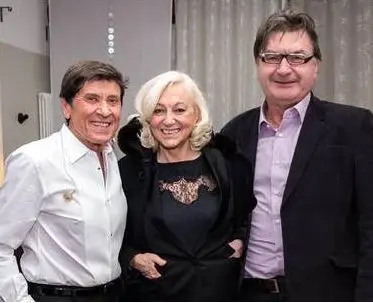 Morandi con Mario Moretti Polegato (Geox) e la moglie
