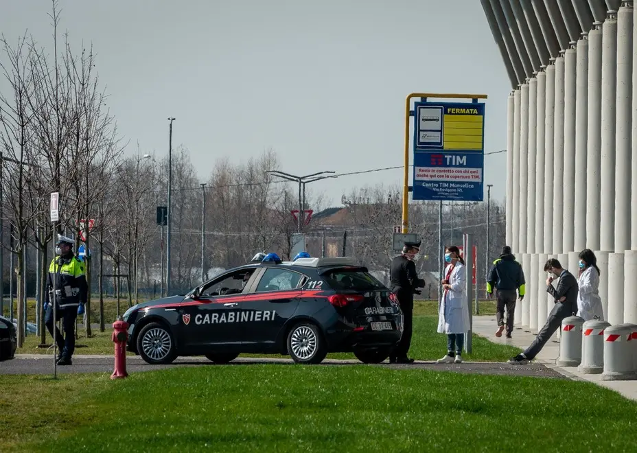 Monselice (PD), 22 Febbraio 2020. Caso Coronavirus a Monselice, il giorno dopo. Nella foto: