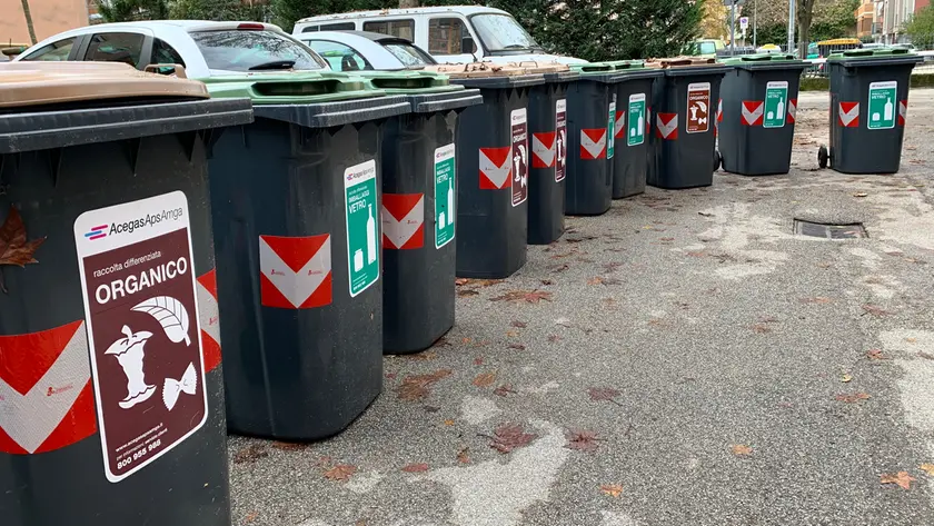 Cassonetti per la raccolta differenziata a Padova