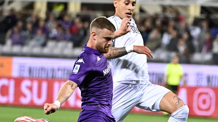 epa11348876 Fiorentina's foward Lucas Beltran in action during the Italian Serie A soccer match between AFC Fiorentina and SSC Napoli at Artemio Franchi Stadium in Florence, Italy, 17 May 2024. EPA/CLAUDIO GIOVANNINI