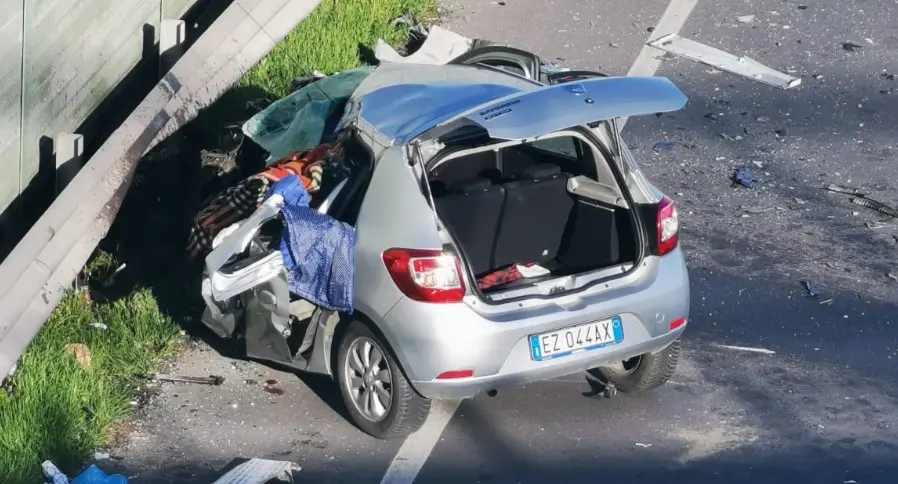 L'auto coinvolta nello schianto a Este