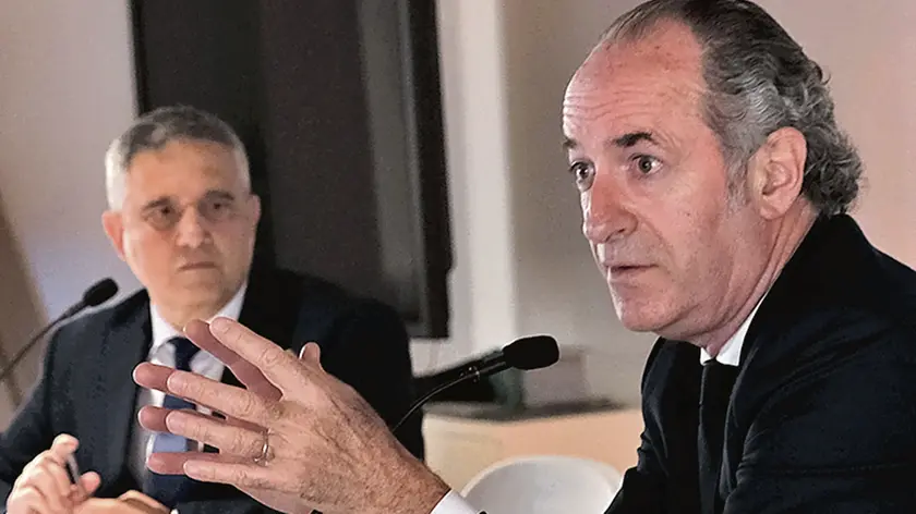 Luca Zaia con il direttore Fabrizio Brancoli (FOTOPIRAN)